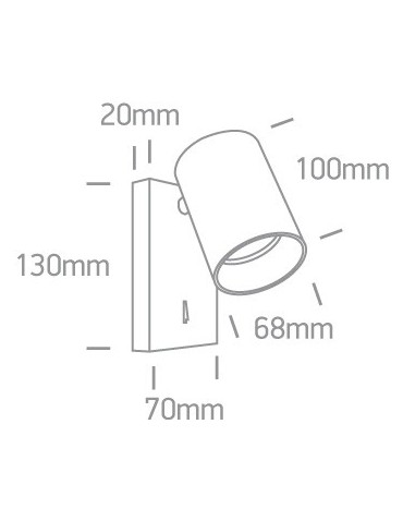 One Light decorative black wall lamp Elatos K 65105NA/B - product 2