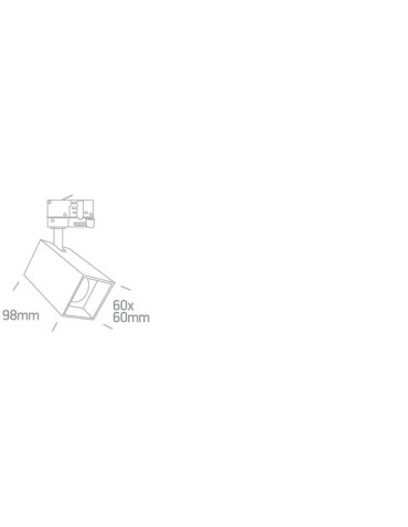 One Light Itamos rail-mounted spotlight 65105NAT/B - product 2