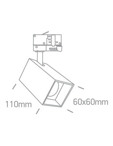 One Light Itamos rail-mounted spotlight 65105NAT/W - product 2