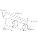 Spotlight ceiling lamps - One Light double ceiling lamp Elatos 2 65205N/BBS - product 2