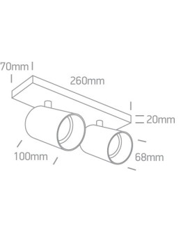 One Light double ceiling lamp Elatos 2 65205N/BBS - product 2