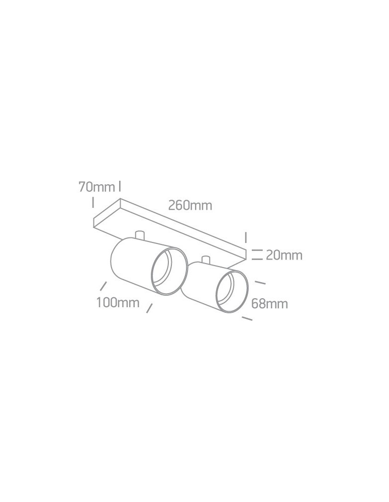 Spotlight ceiling lamps - One Light double ceiling lamp Elatos 2 65205N/MG - product kolory-swiatla.pl 2