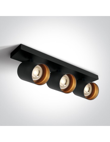 One Light decorative ceiling lamp 3X10W Elatos 3 65305N/B