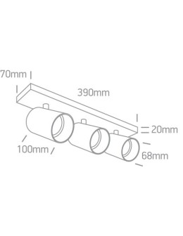 One Light lampa sufitowa ozdobna 3X10W Elatos 3 65305N/W - produkt 2
