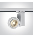 Track lighting - One Light spotlight on rail white Polineri 65518T/W - product 1