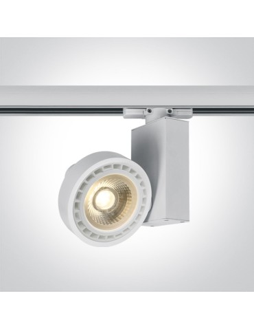One Light spotlight on rail white Polineri 65518T/W