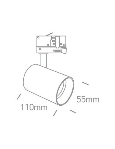 One Light spotlight black on rail Markos 65524T/B/W - product 2