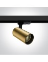 One Light spotlight brass on rail Markos 65524T/BBS/W