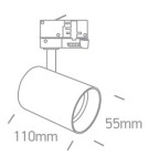 Track lighting - One Light spotlight brass on rail Markos 65524T/W/W - product 2