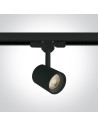 One Light Lampiri black LED rail spotlight 65646T/B/W