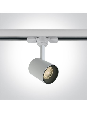 One Light Lampiri black LED track spotlight 65646T/W/W.