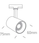 Track lighting - One Light Lampiri black LED track spotlight 65646T/W/W. - product 2