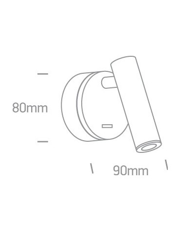 One Light hotel bedside lamp Dokimio 65738/BBS/W - product 2