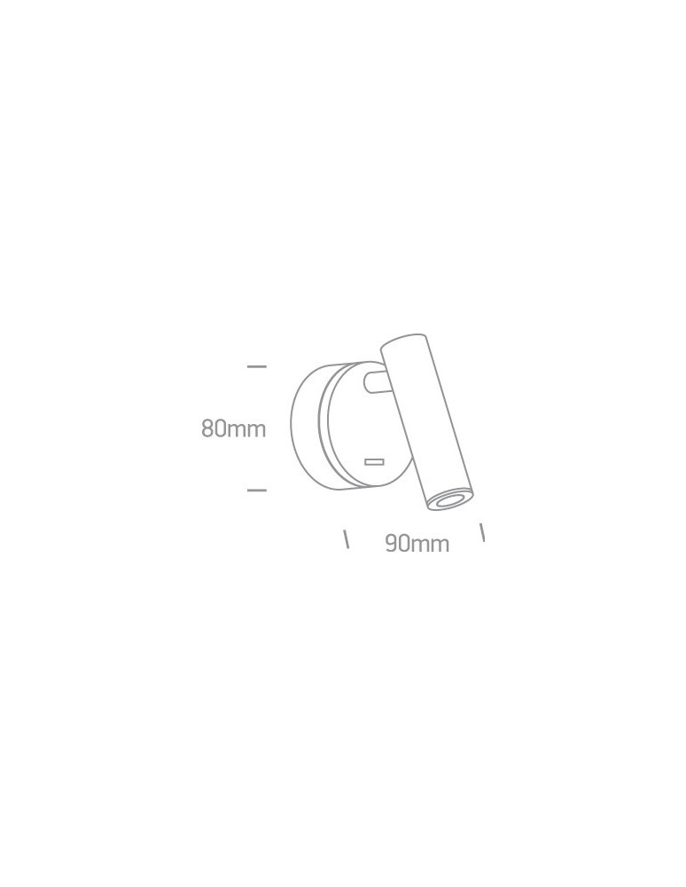 Wall lamps - One Light hotel bedside lamp Dokimio 65738/BBS/W - product kolory-swiatla.pl 2