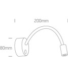 Reading wall lamps - One Light bedside wall lamp Stamna 65738A/B/W. - product 2