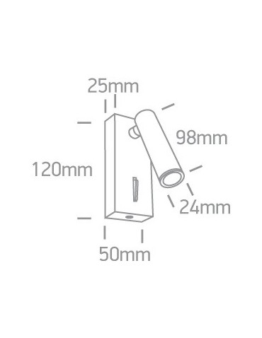 One Light adjustable night lamp Kandila 65746/B/W - product 2