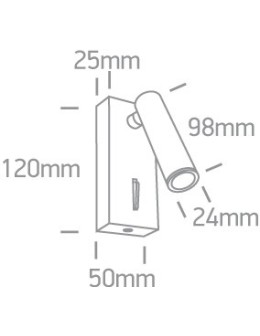 One Light adjustable night lamp Kandila 65746/C/W - product 2