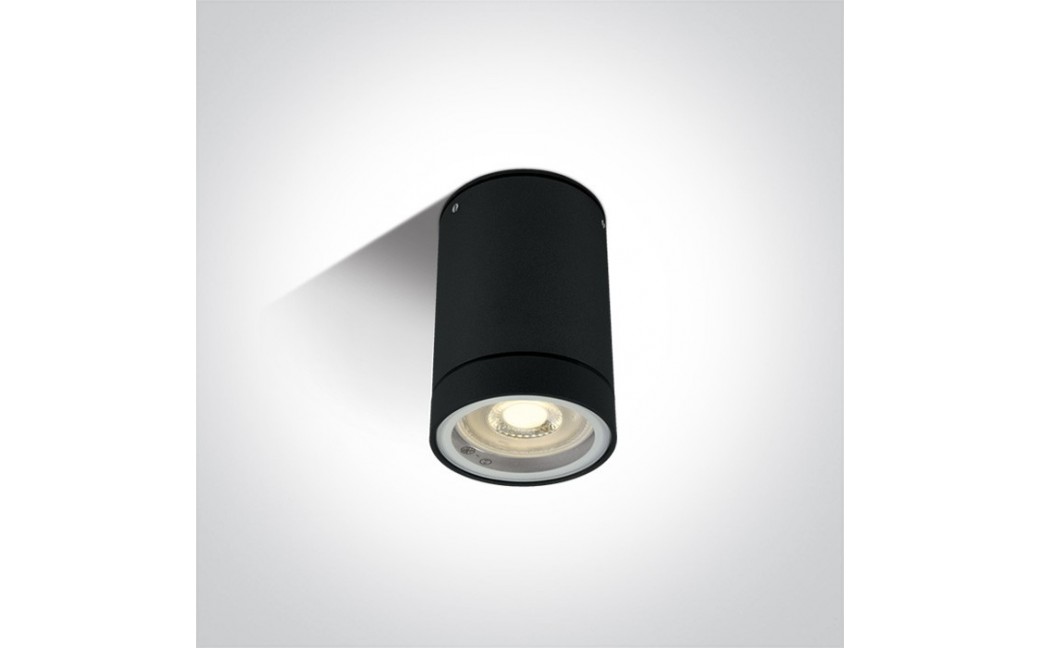 One Light lampa sufitowa czarna Lido 67130C/B IP54