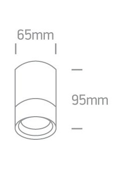 One Light lampa sufitowa czarna Lido 67130C/B IP54 - produkt 2