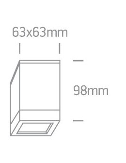One Light cube ceiling lamp Avoros S 67130D/AN IP54 - product 2