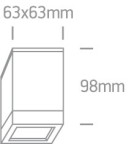 Outdoor ceiling lamps - One Light cube ceiling lamp Avoros S 67130D/B IP54 - product 2