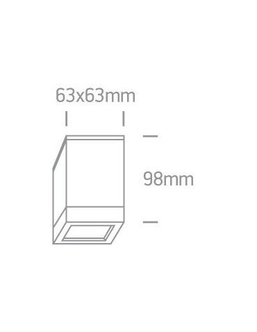 One Light cube ceiling lamp Avoros S 67130D/B IP54 - product 2