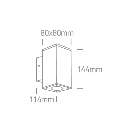 One Light kinkiet kostka antracyt Drymaia 67138A/B/W IP54