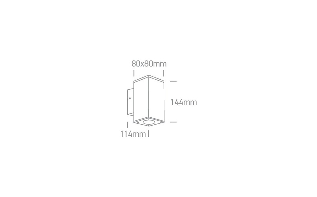 One Light kinkiet kostka antracyt Drymaia 67138A/B/W IP54