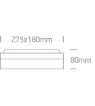 Outdoor wall lamps - One Light rectangular plafond Soros 67208B/W IP54 - product 2