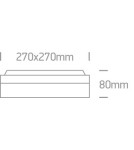 Outdoor ceiling lamps - One Light outdoor square plafond Kronia 2 67210/G IP54 - product 2