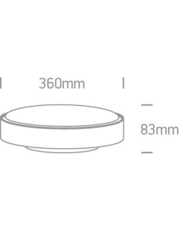 One Light plafon LED okrągły 36cm Poka 3 67280BN/AN/W IP65 - produkt 2