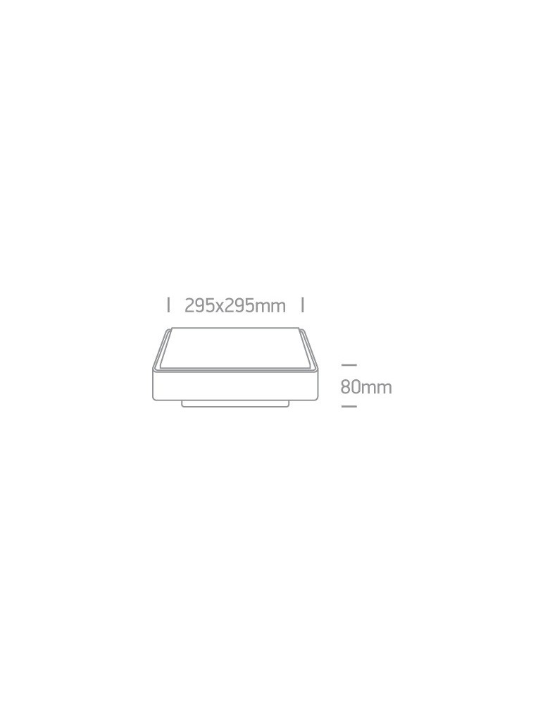 Outdoor ceiling lamps - One Light LED square outdoor plafond 30x30 Pirnari 2 67282AN/AN/W IP65 - product kolory-swiatla.pl 2