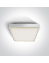 One Light plafon LED kwadratowy na zewnątrz 30x30 Pirnari 2 67282AN/W/W IP65