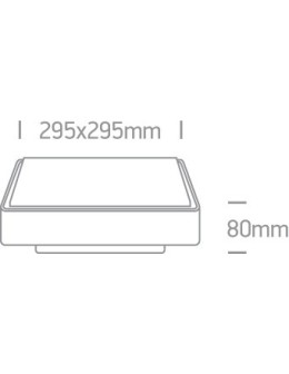 One Light LED square outdoor plafond 30x30 Pirnari 2 67282AN/W/W IP65 - product 2