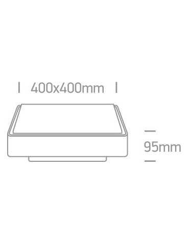One Light LED square outdoor plafond Pirnari 3 67282BN/W/W IP65 - product 2