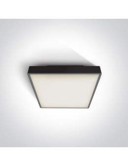 One Light plafon na zewnątrz kwadratowy 22x22cm Miladeza 67282E/B IP65