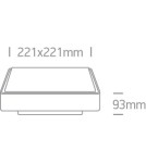 Outdoor ceiling lamps - One Light outdoor square plafond 22x22cm Miladeza 67282E/B IP65 - product 2