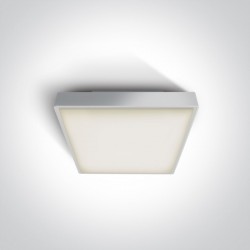One Light plafon na zewnątrz kwadratowy 22x22cm Miladeza 67282E/W IP65