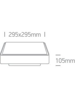 One Light plafon kwadratowy 30 cm na zewnątrz Warkiza 67282EA/G IP65 - produkt 2