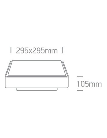 One Light square 30 cm outdoor plafond Warkiza 67282EA/W IP65 - product 2