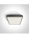 One Light plafon kwadratowy 22 cm antracyt Pirnari 67282N/AN/W IP65