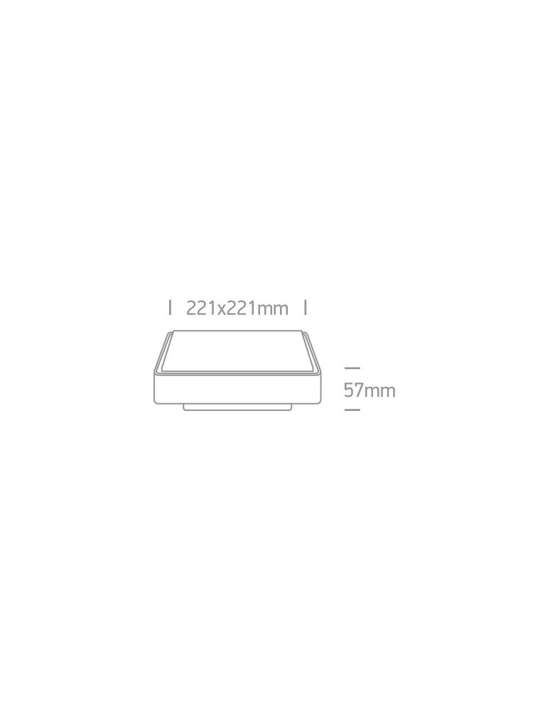 Outdoor ceiling lamps - One Light square plafond 22 cm anthracite Pirnari 67282N/AN/W IP65 - product kolory-swiatla.pl 2