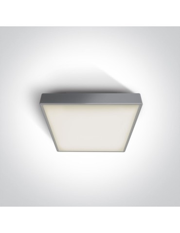 One Light square plafond 22 cm grey Pirnari 67282N/G/W IP65