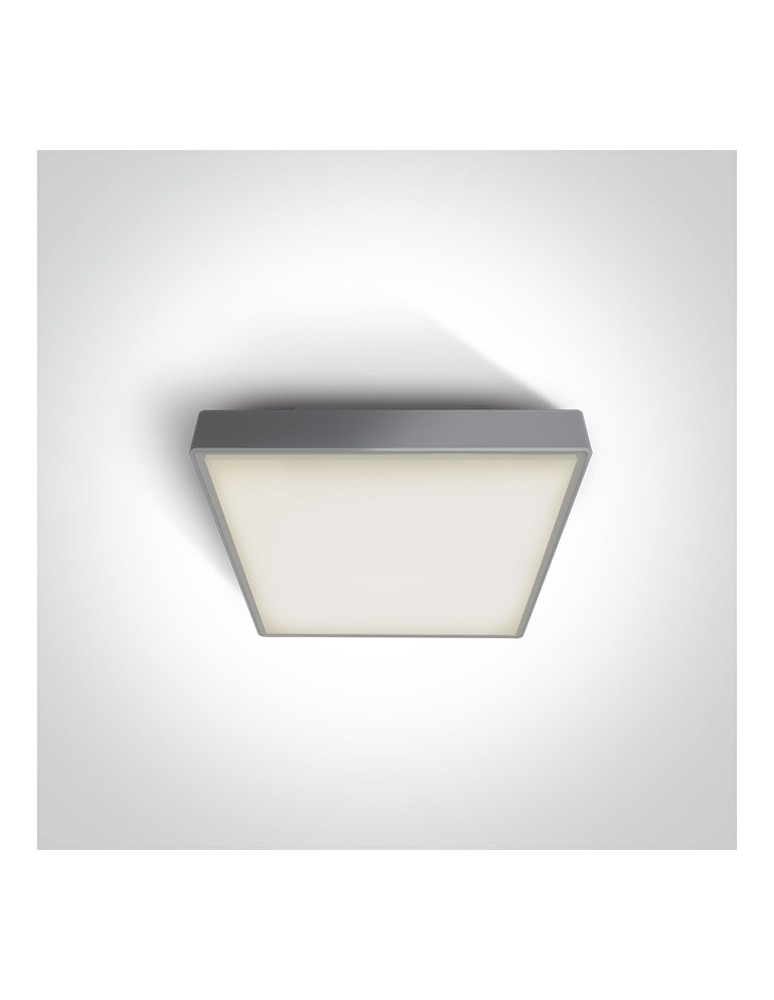 Outdoor ceiling lamps - One Light square plafond 22 cm grey Pirnari 67282N/G/W IP65 - product kolory-swiatla.pl 1