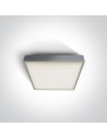 One Light plafon kwadratowy 22 cm szary Pirnari 67282N/G/W IP65