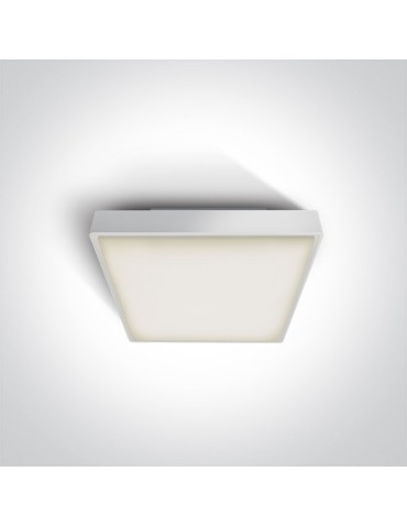 One Light square plafond 22 cm white Pirnari 67282N/W/W IP65