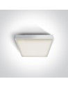 One Light plafon kwadratowy 22 cm biały Pirnari 67282N/W/W IP65