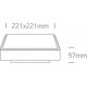 One Light plafon kwadratowy 22 cm biały Pirnari 67282N/W/W IP65