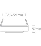 Outdoor ceiling lamps - One Light square plafond 22 cm white Pirnari 67282N/W/W IP65 - product 2