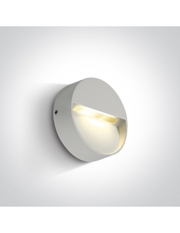 One Light kinkiet LED okrągły biały do mieszkania ogrodu Platonas 67359/W/W IP54